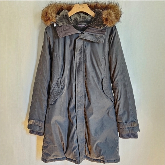 🇨🇦 Aritzia TNA Charcoal Grey Aspen Parka Coat - Picture 2 of 14